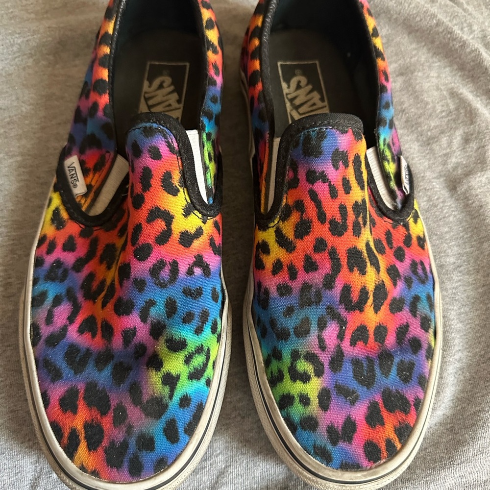 Vans Rainbow Leopard Slip-On Shoes//9W//7.5M